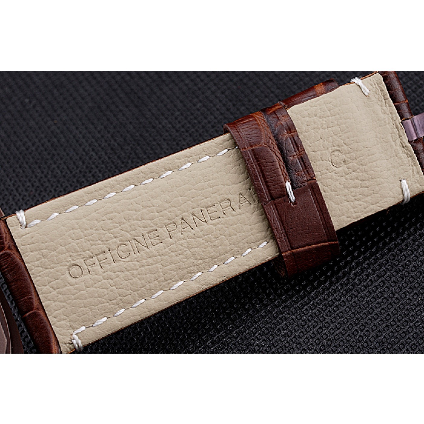 Panerai Luminor Brown Leather Strap Black Dial 80165