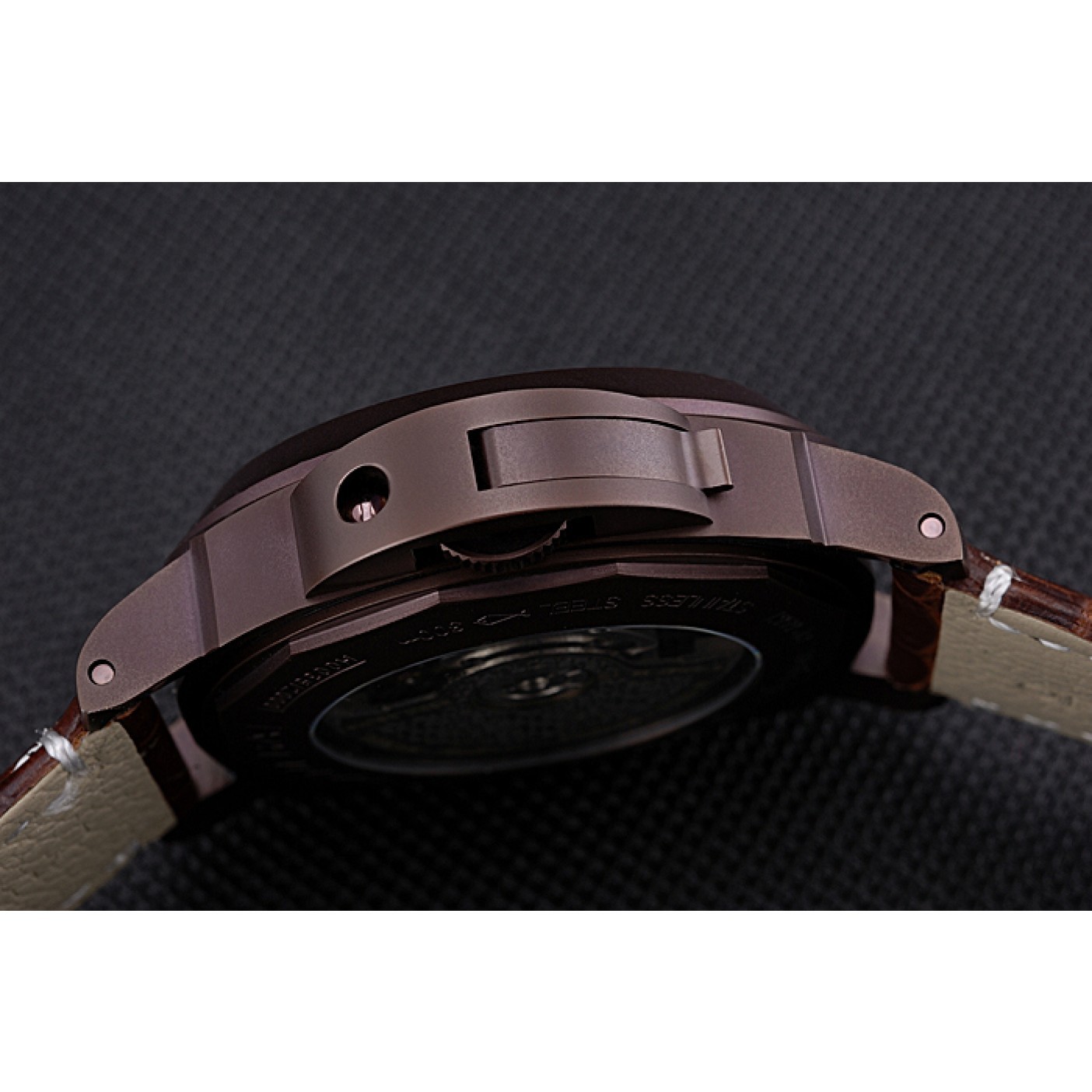 Panerai Luminor Brown Leather Strap Black Dial 80165