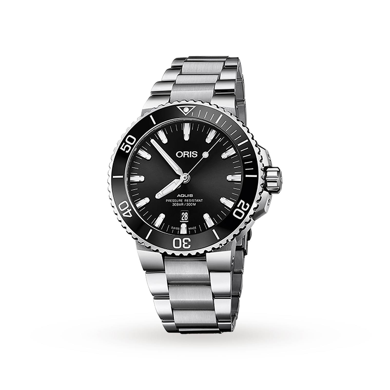 Swiss Oris Aquis Diver Stainless Steel Mens Watch