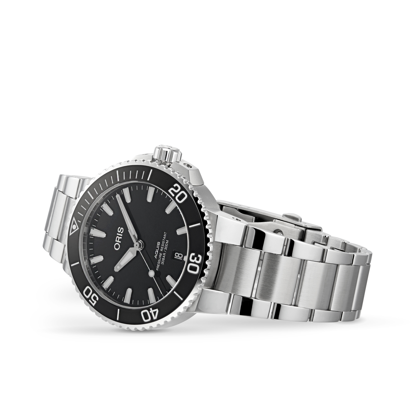 Swiss Oris Aquis Diver Stainless Steel Mens Watch