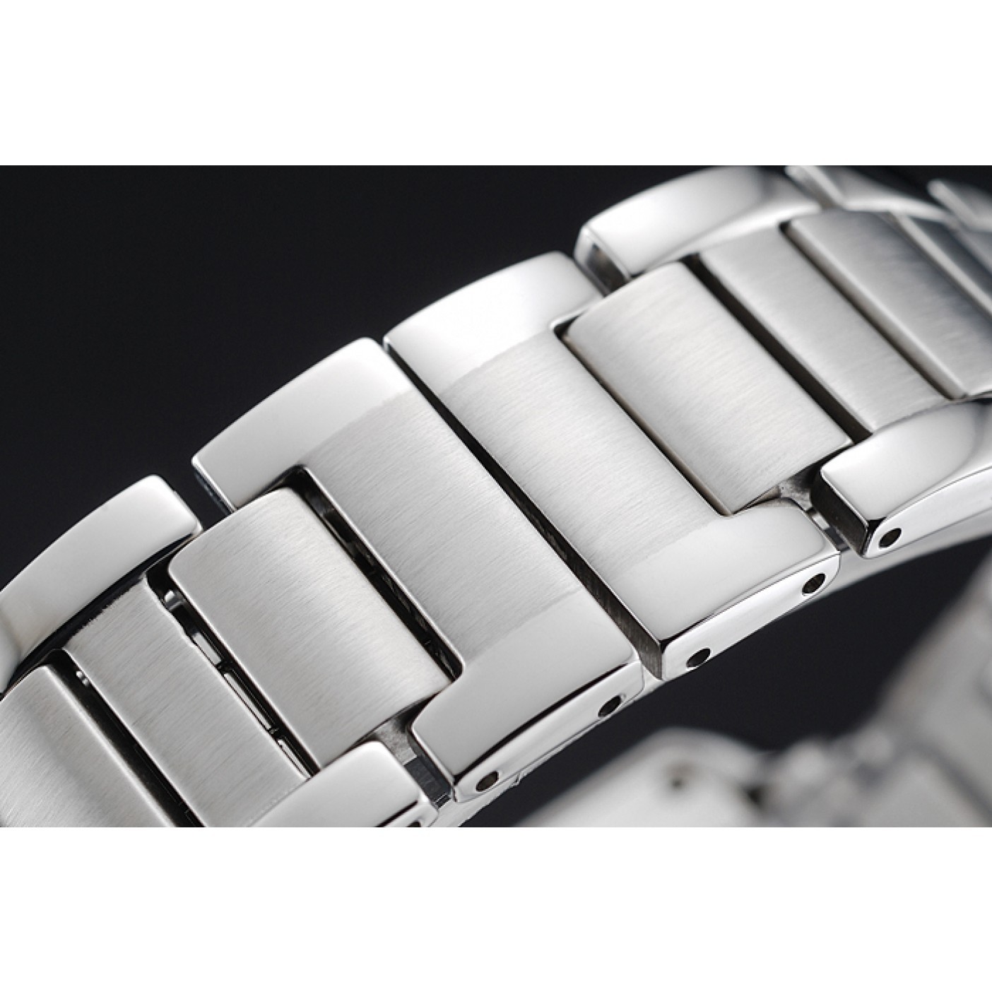 Cartier Tank Anglaise 30mm White Dial Diamonds Steel Case Stainless Steel Bracelet