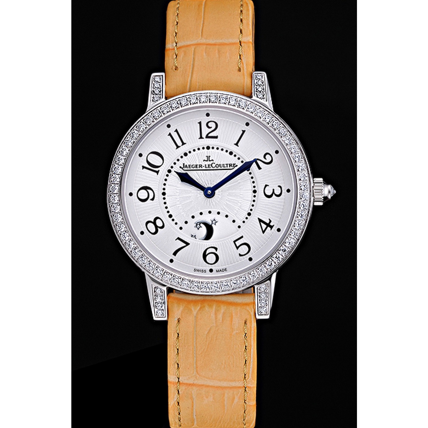 Jaeger LeCoultre Rendez-Vous White Dial Yellow Leather Strap 622088