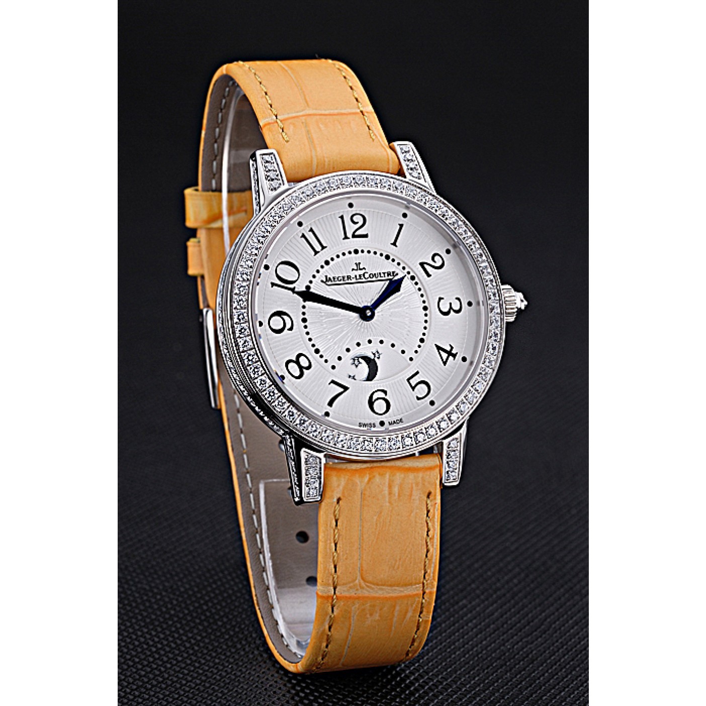 Jaeger LeCoultre Rendez-Vous White Dial Yellow Leather Strap 622088