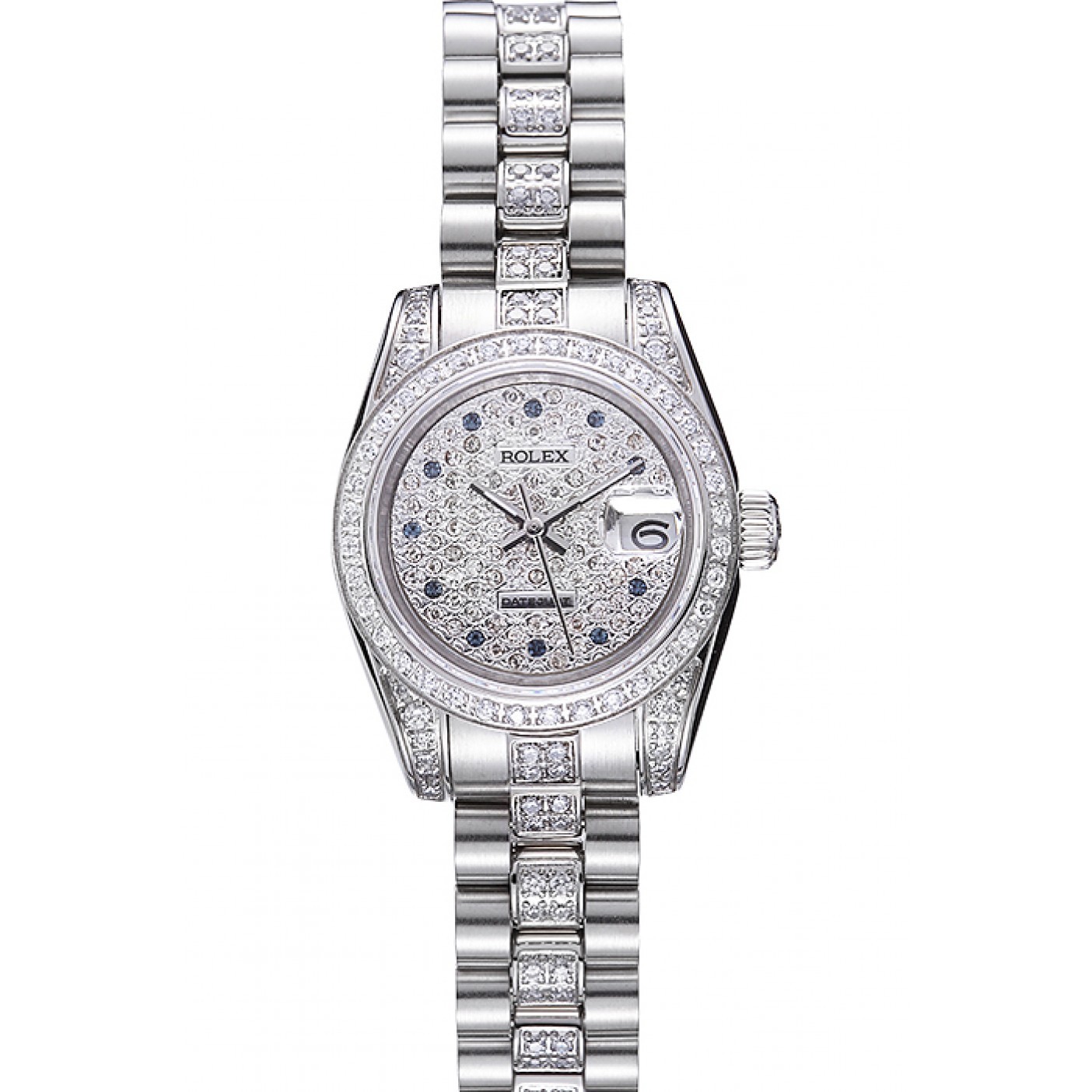 RepTime Watches Swiss Rolex DateJust Diamond Dial Stainless Steel 622021