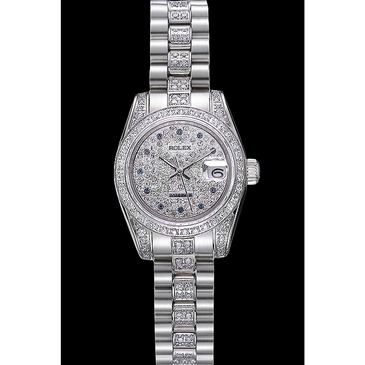 RepTime Watches Swiss Rolex DateJust Diamond Dial Stainless Steel 622021