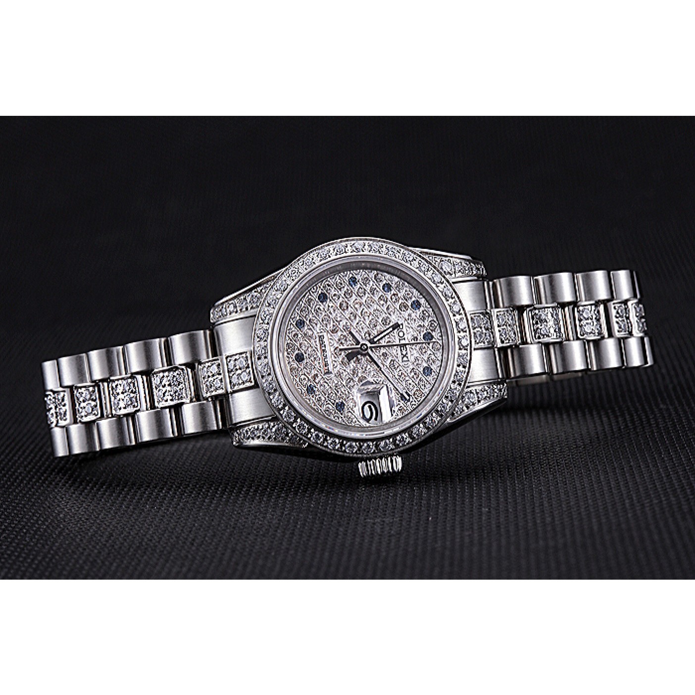 RepTime Watches Swiss Rolex DateJust Diamond Dial Stainless Steel 622021