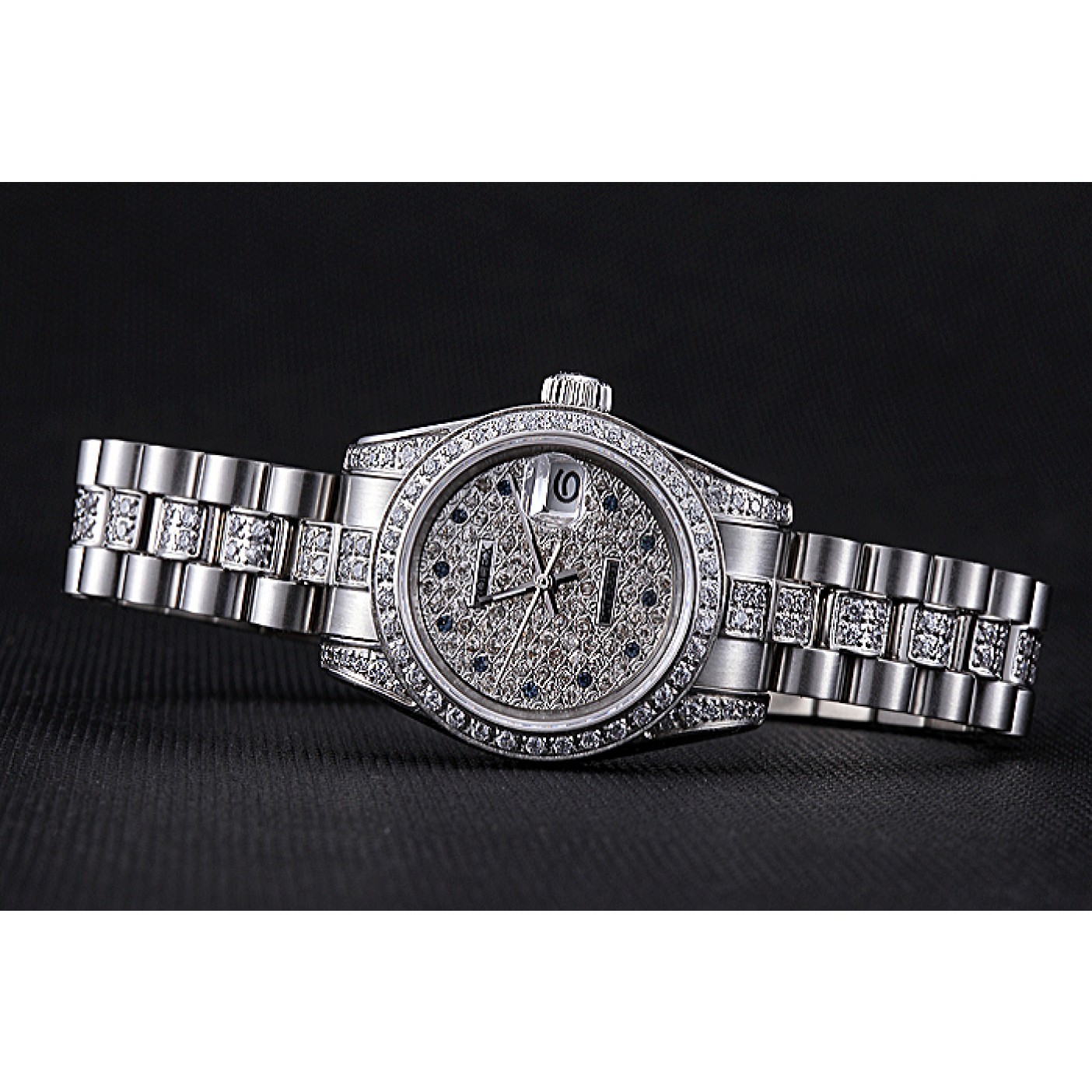 RepTime Watches Swiss Rolex DateJust Diamond Dial Stainless Steel 622021