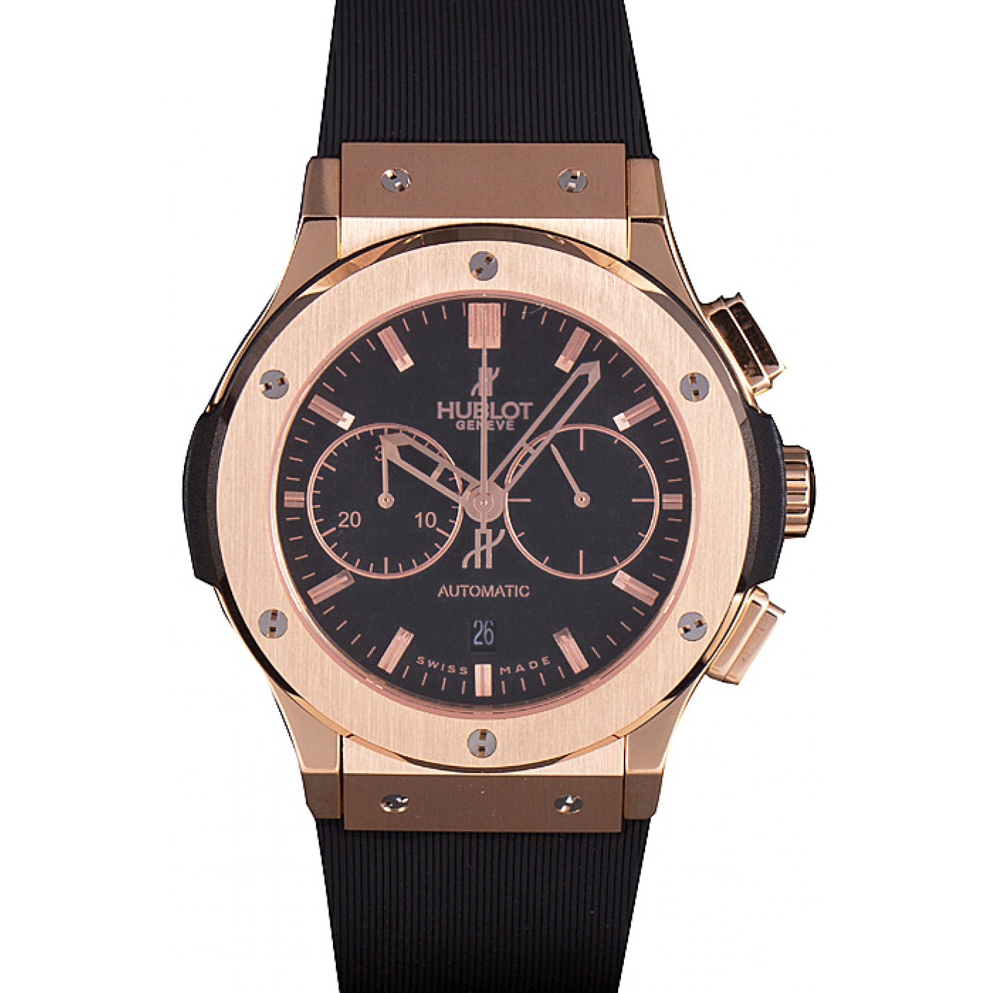 Swiss Hublot Classic Fusion Black Dial Rose Gold shb08 621401