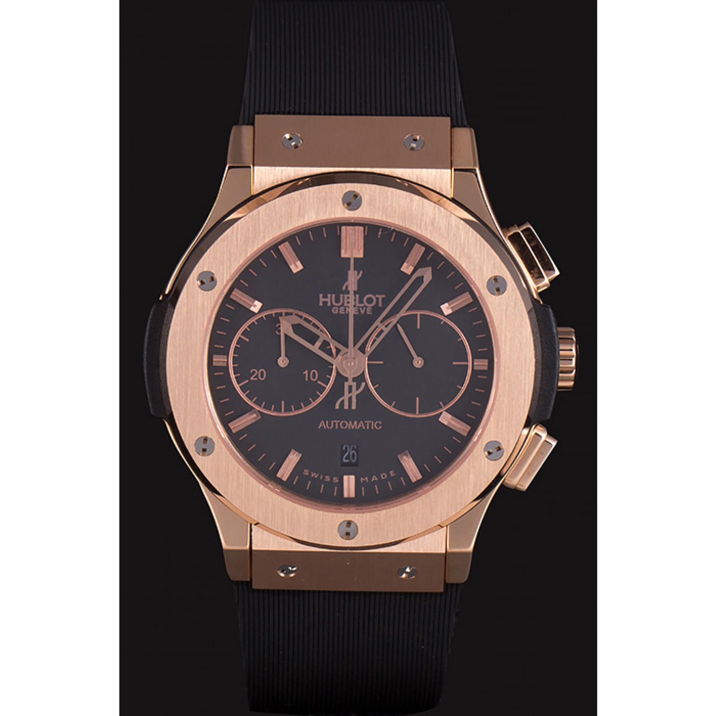 Swiss Hublot Classic Fusion Black Dial Rose Gold shb08 621401