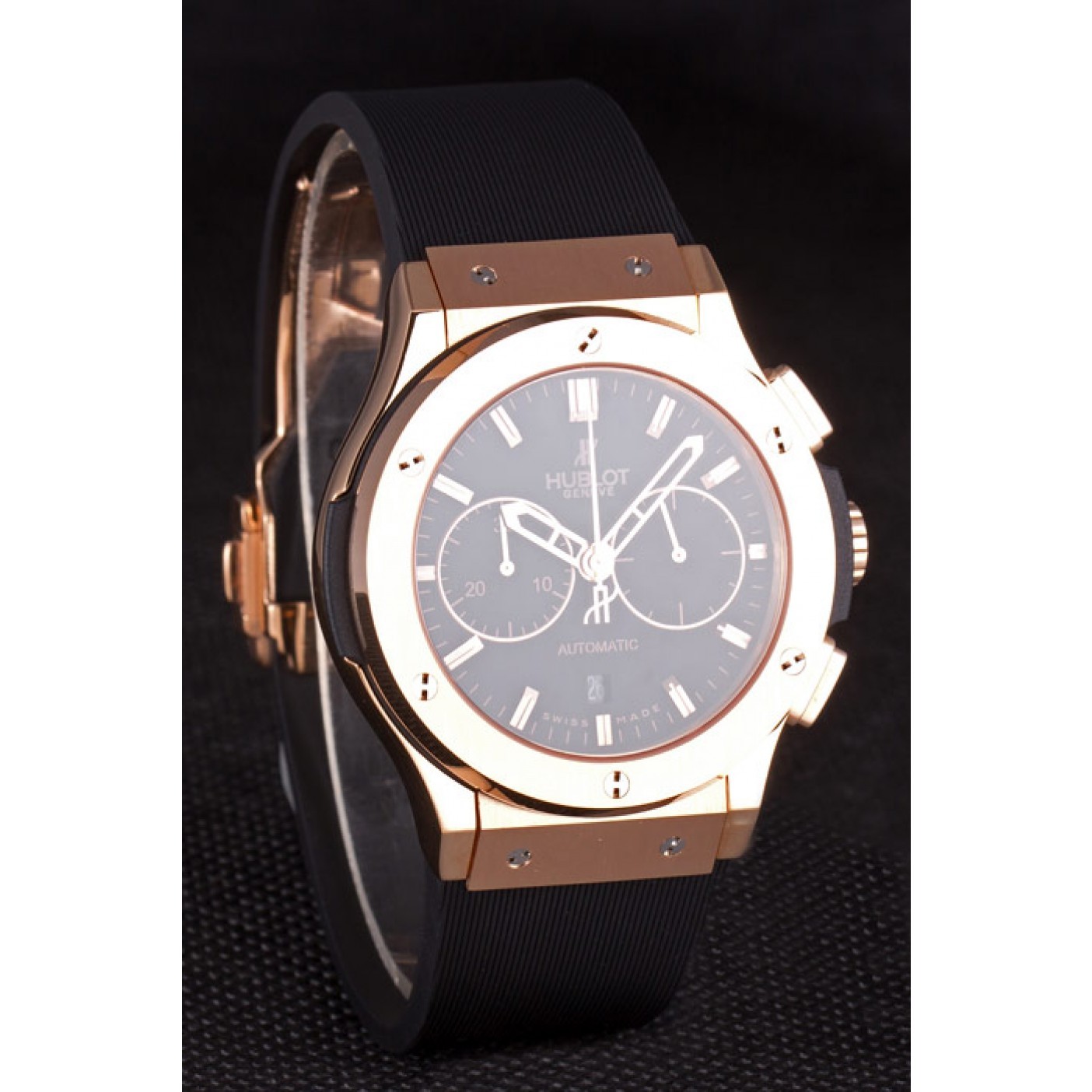 Swiss Hublot Classic Fusion Black Dial Rose Gold shb08 621401