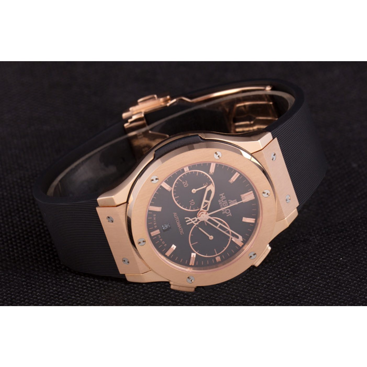 Swiss Hublot Classic Fusion Black Dial Rose Gold shb08 621401