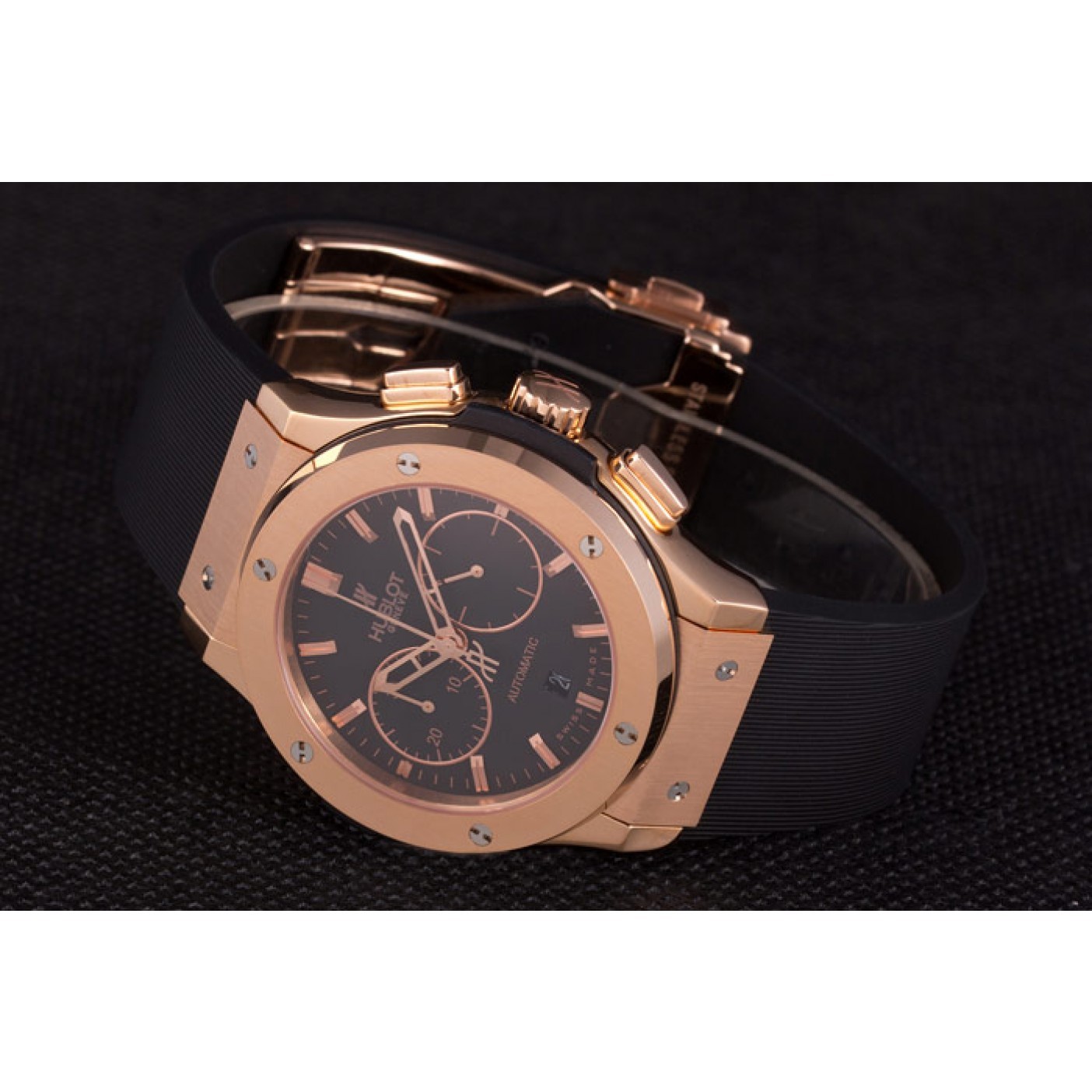 Swiss Hublot Classic Fusion Black Dial Rose Gold shb08 621401