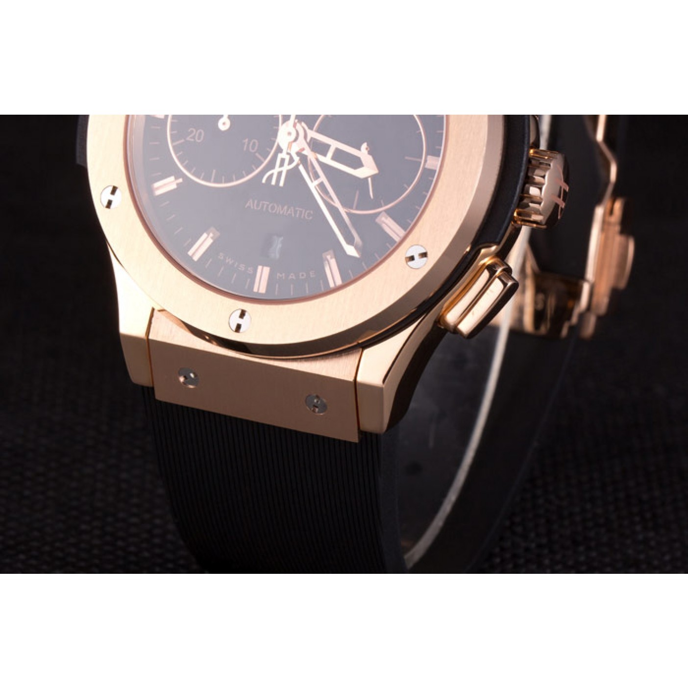 Swiss Hublot Classic Fusion Black Dial Rose Gold shb08 621401