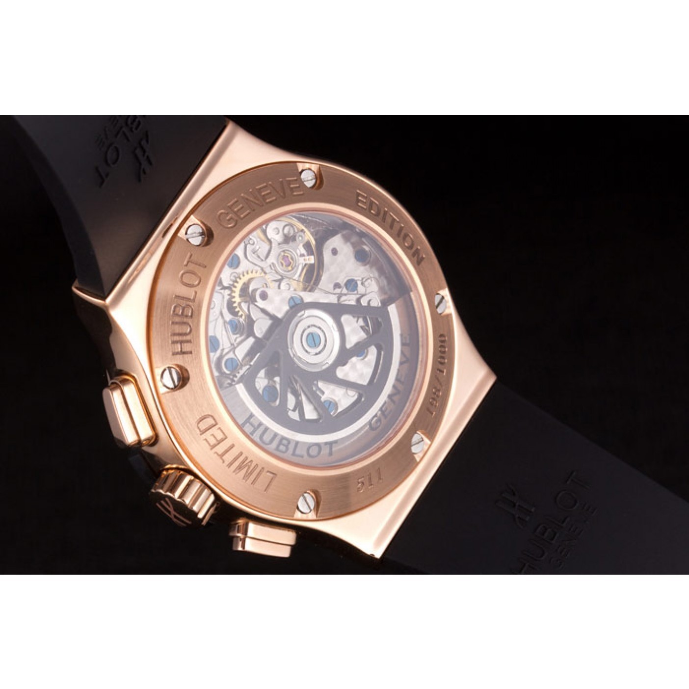 Swiss Hublot Classic Fusion Black Dial Rose Gold shb08 621401