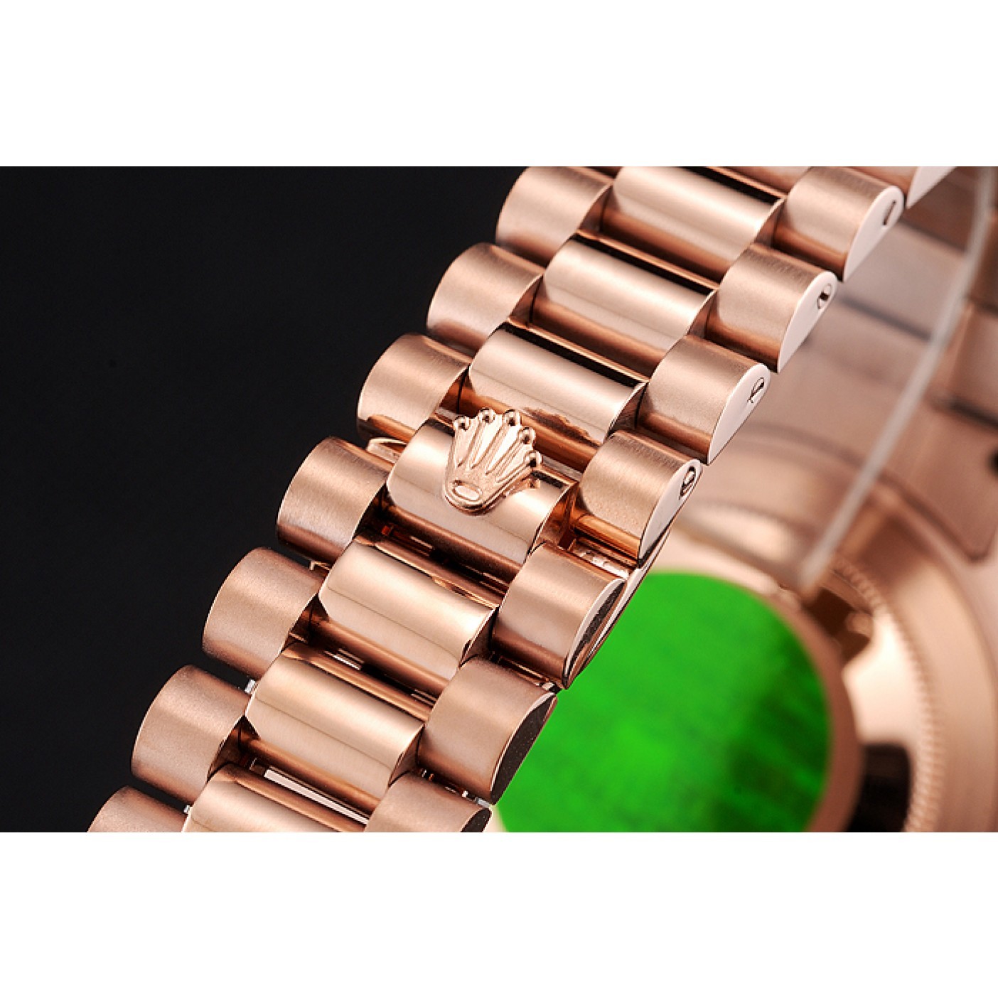 RepTime Watches Swiss Rolex Day Date 40 Rose Gold Etched Dial Rose Gold Case And Bracelet