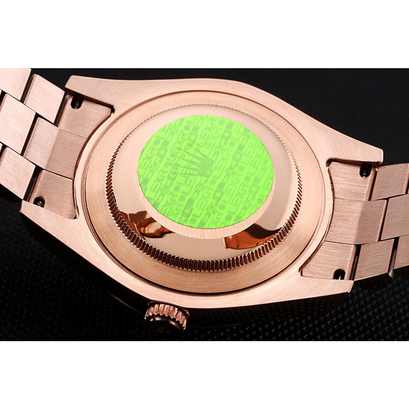 RepTime Watches Swiss Rolex Day Date 40 Rose Gold Etched Dial Rose Gold Case And Bracelet