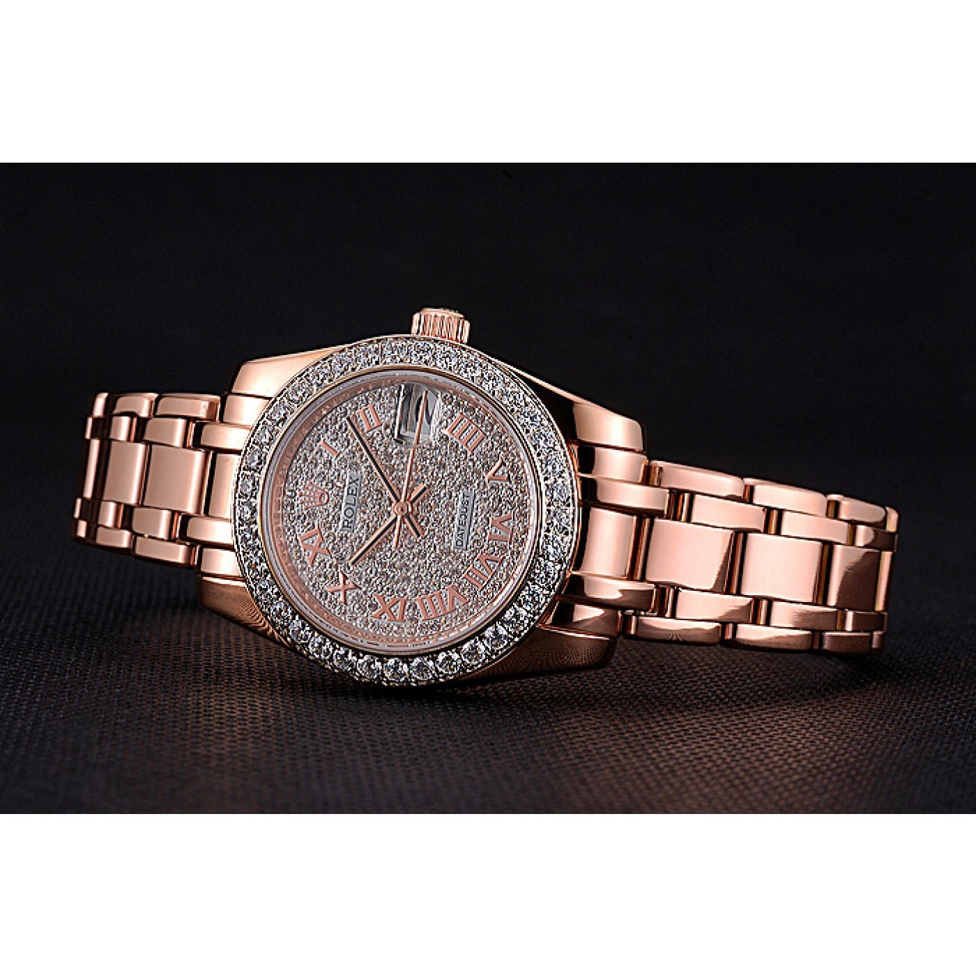 Rolex Datejust Diamond Dial And Bezel Pink Gold Case And Bracelet 622836