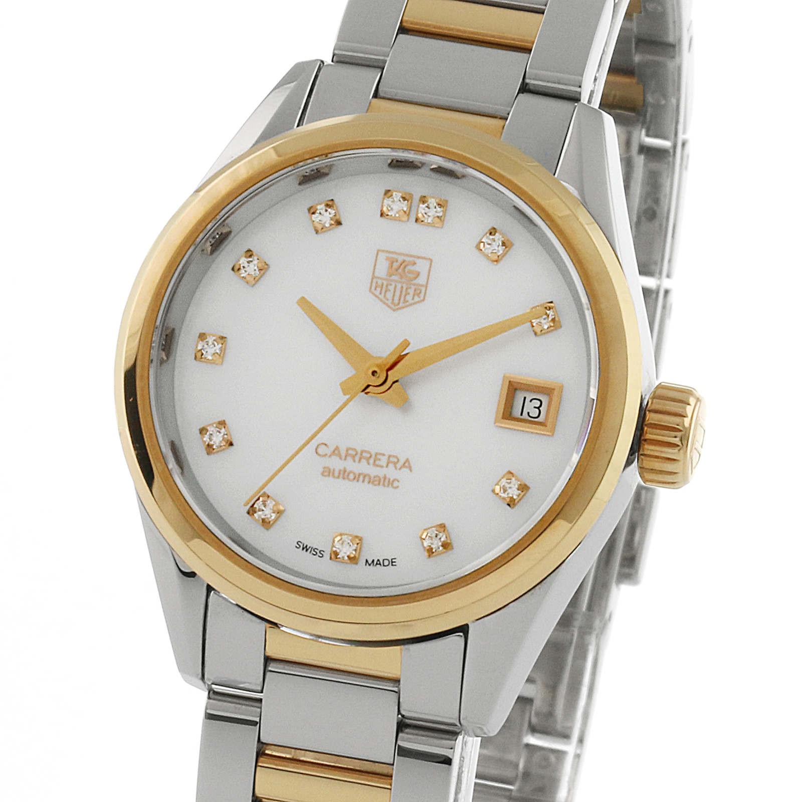 Swiss TAG Heuer Carrera Calibre 9 28mm Ladies Watch WAR2452.BD0777