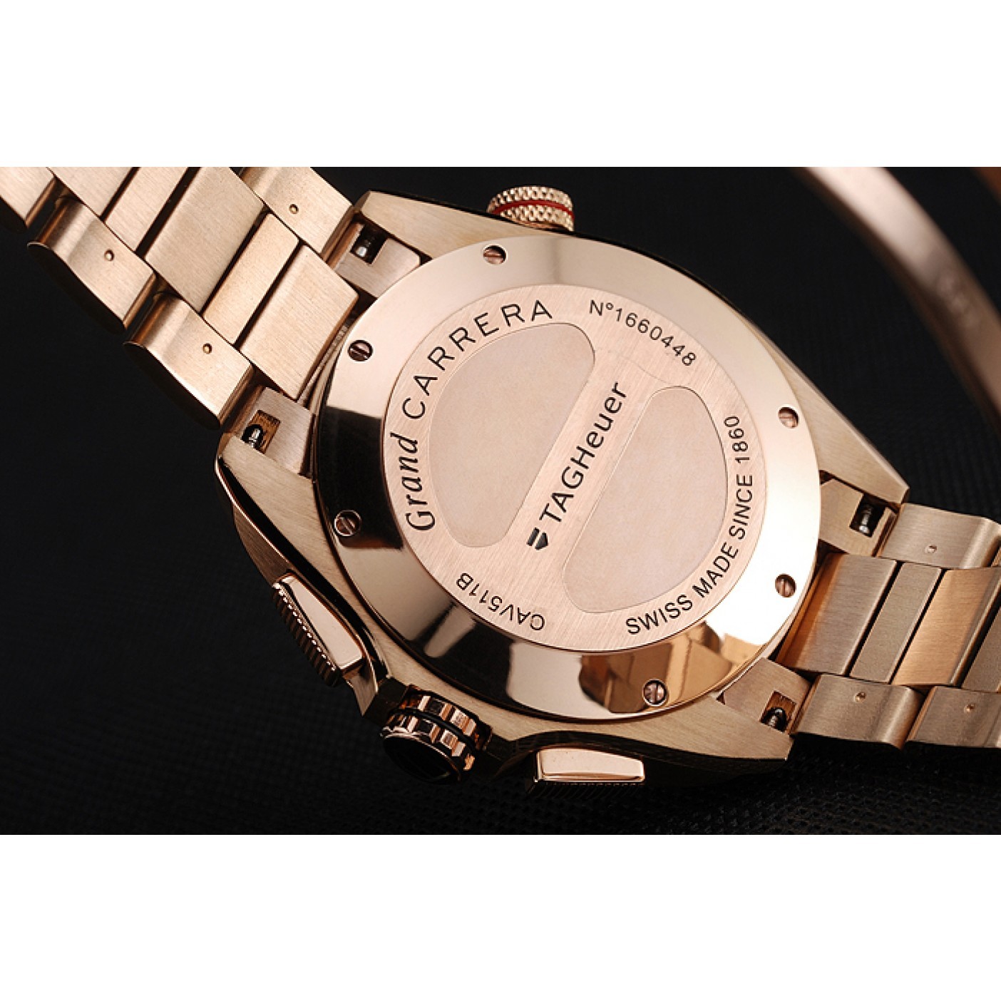 Tag Heuer Carrera Rose Gold Case White Dial