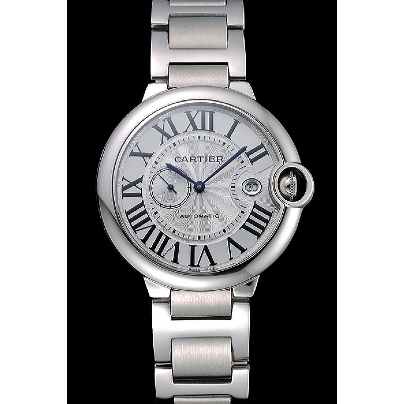 Swiss Cartier Ballon Bleu White Dial Stainless Steel Case Steel Bracelet 622672