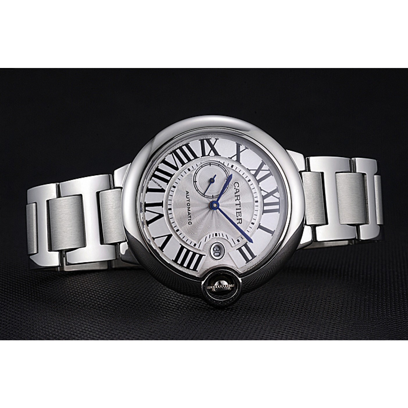 Swiss Cartier Ballon Bleu White Dial Stainless Steel Case Steel Bracelet 622672