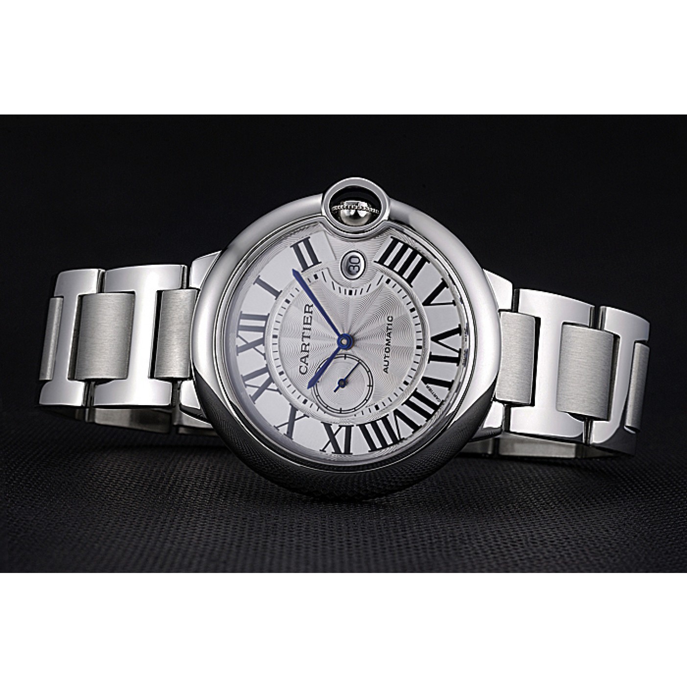 Swiss Cartier Ballon Bleu White Dial Stainless Steel Case Steel Bracelet 622672