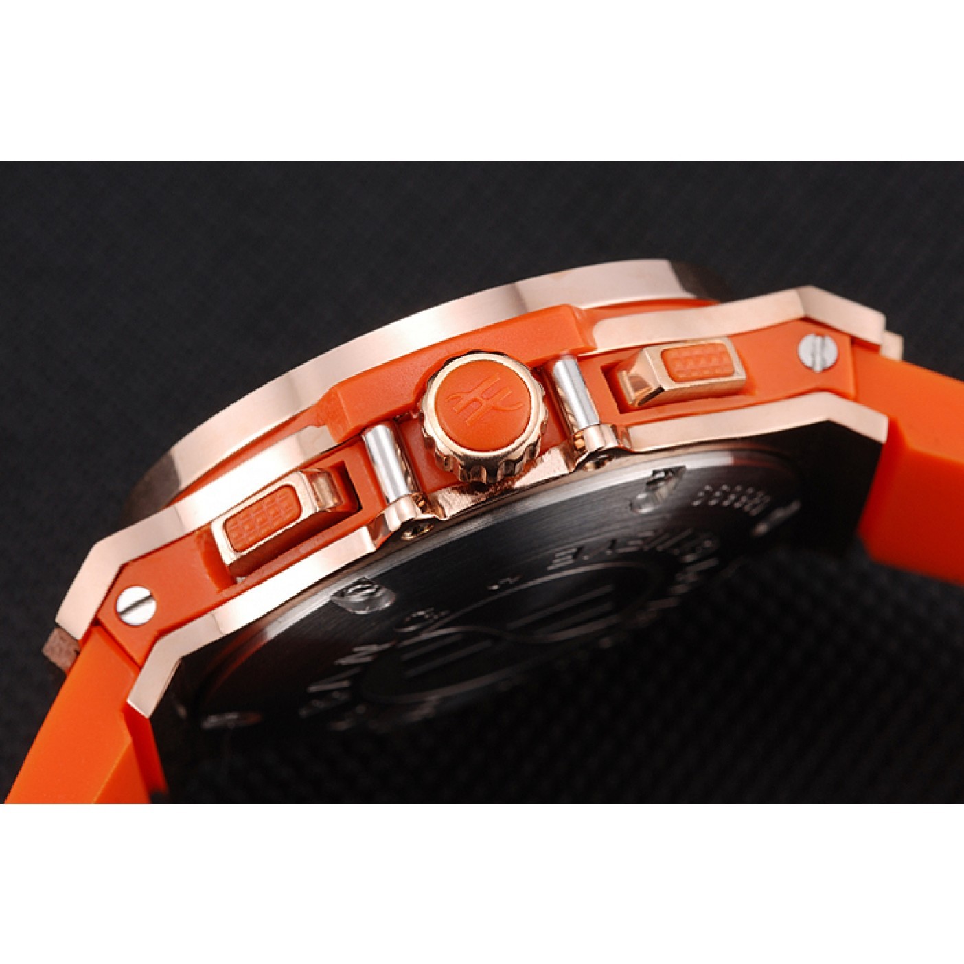 Hublot Big Bang Tutti Frutti Orange Strap Gold Dial