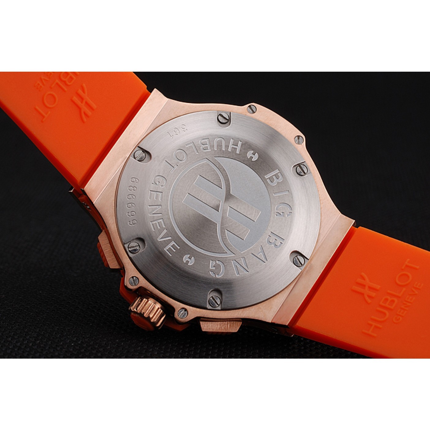 Hublot Big Bang Tutti Frutti Orange Strap Gold Dial