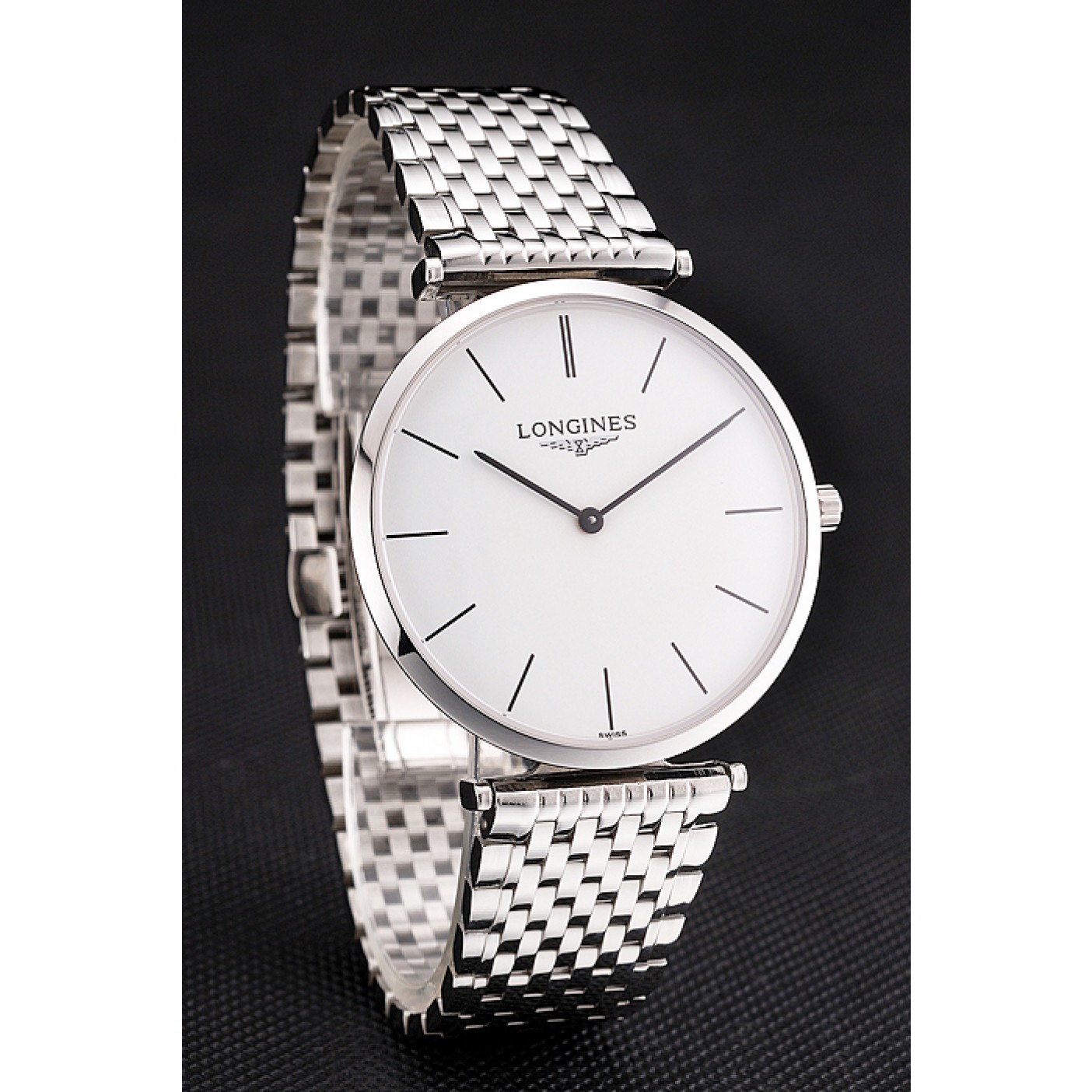 Swiss Longines Grande Classique White Dial Stainless Steel Case And Bracelet