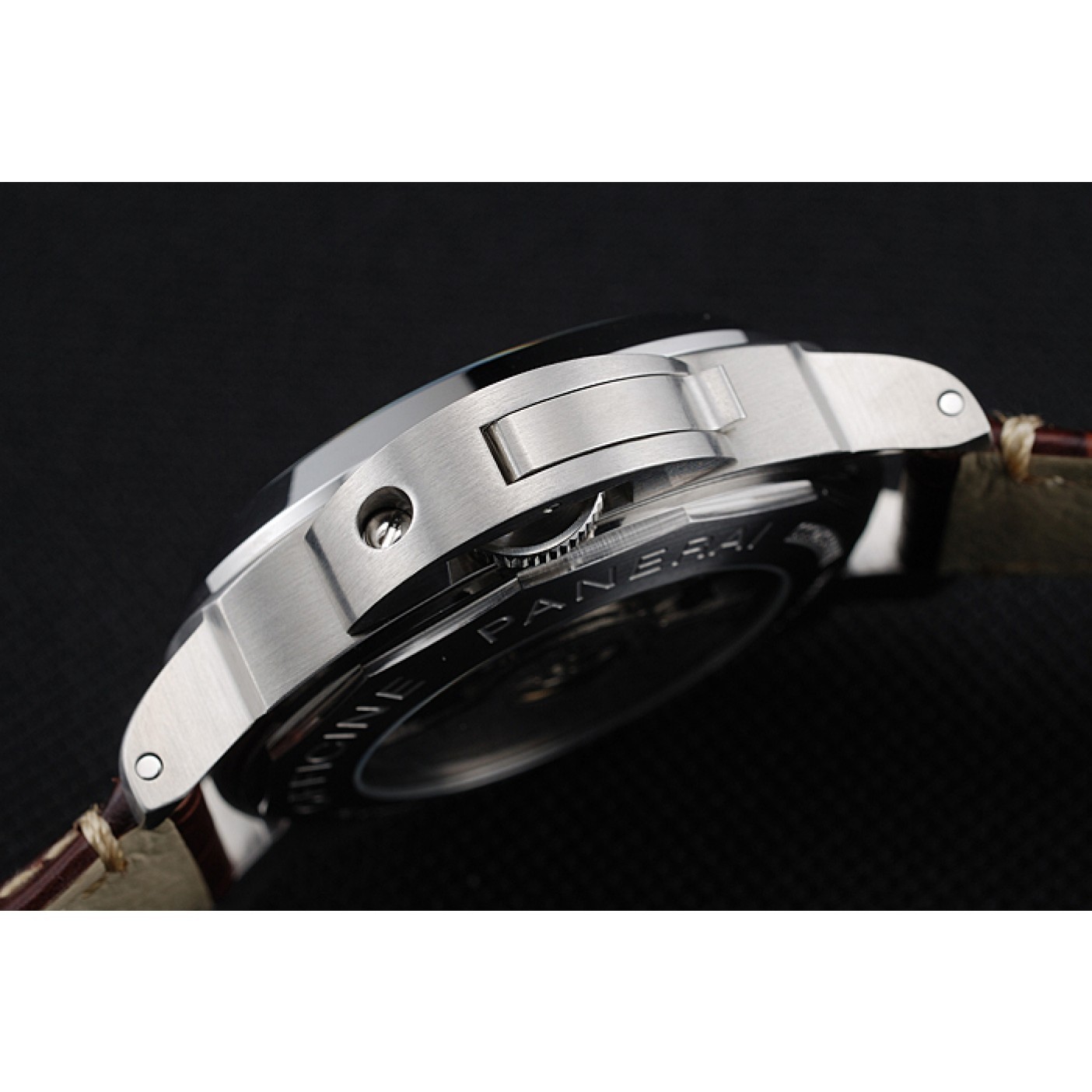 Panerai Luminor GMT Black Dial Brown Leather Bracelet