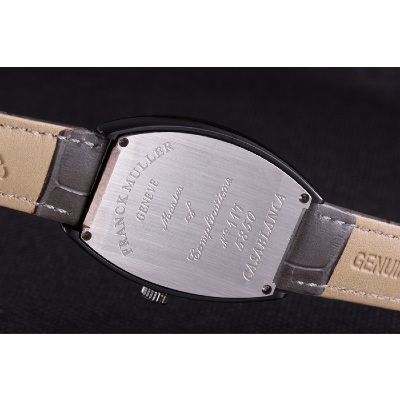 Franck Muller Casablanca Black Croco Leather Band 621641