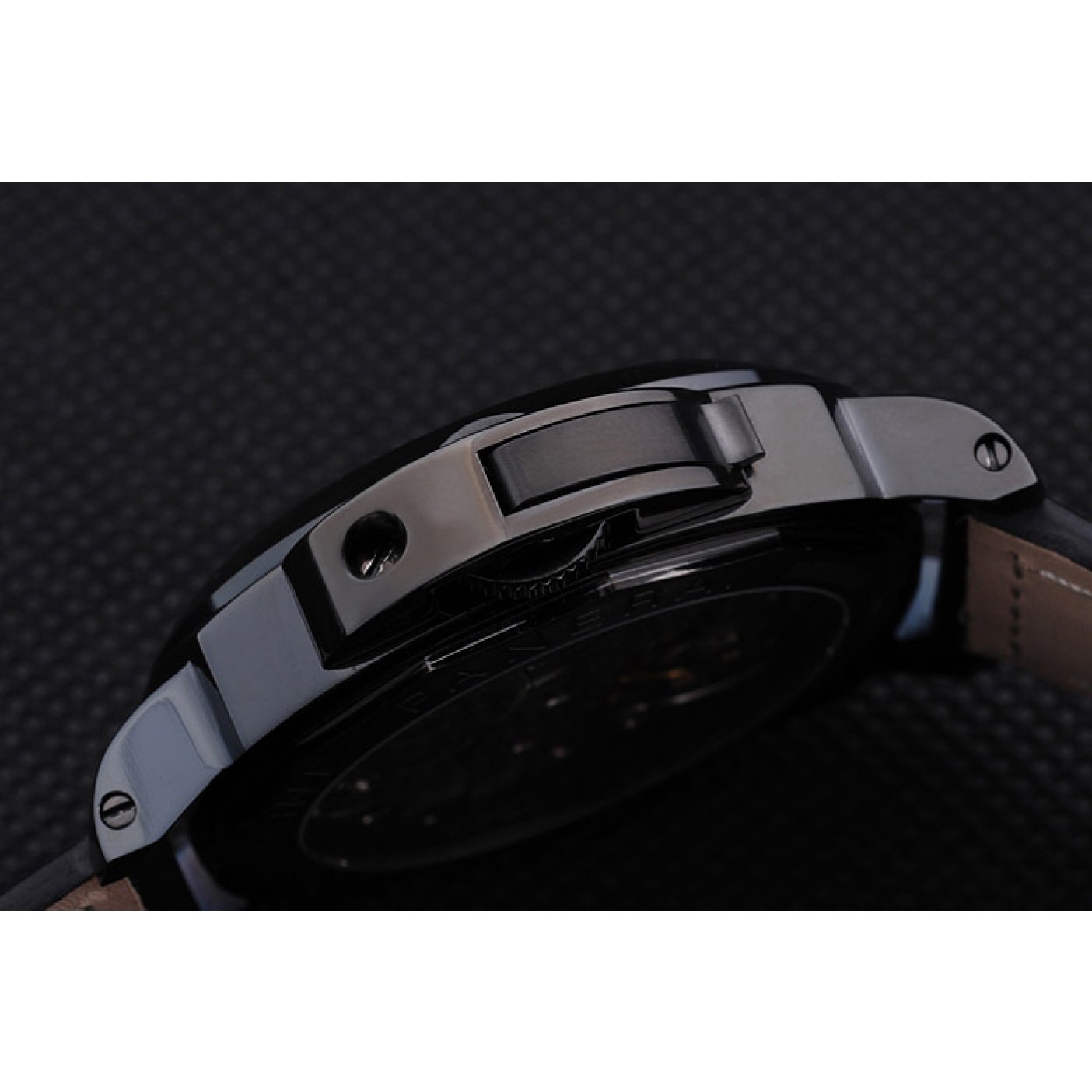 Panerai Luminor Marina Black Dial Black Stainless Steel Case Black Leather Bracelet