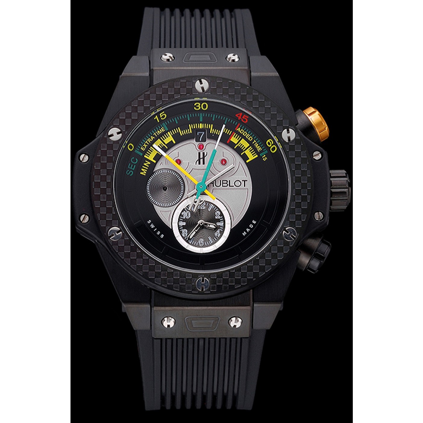 Hublot Big Bang Unico Bi-Retrograde Chrono King Black Steel Case Black Rubber Strap 622771