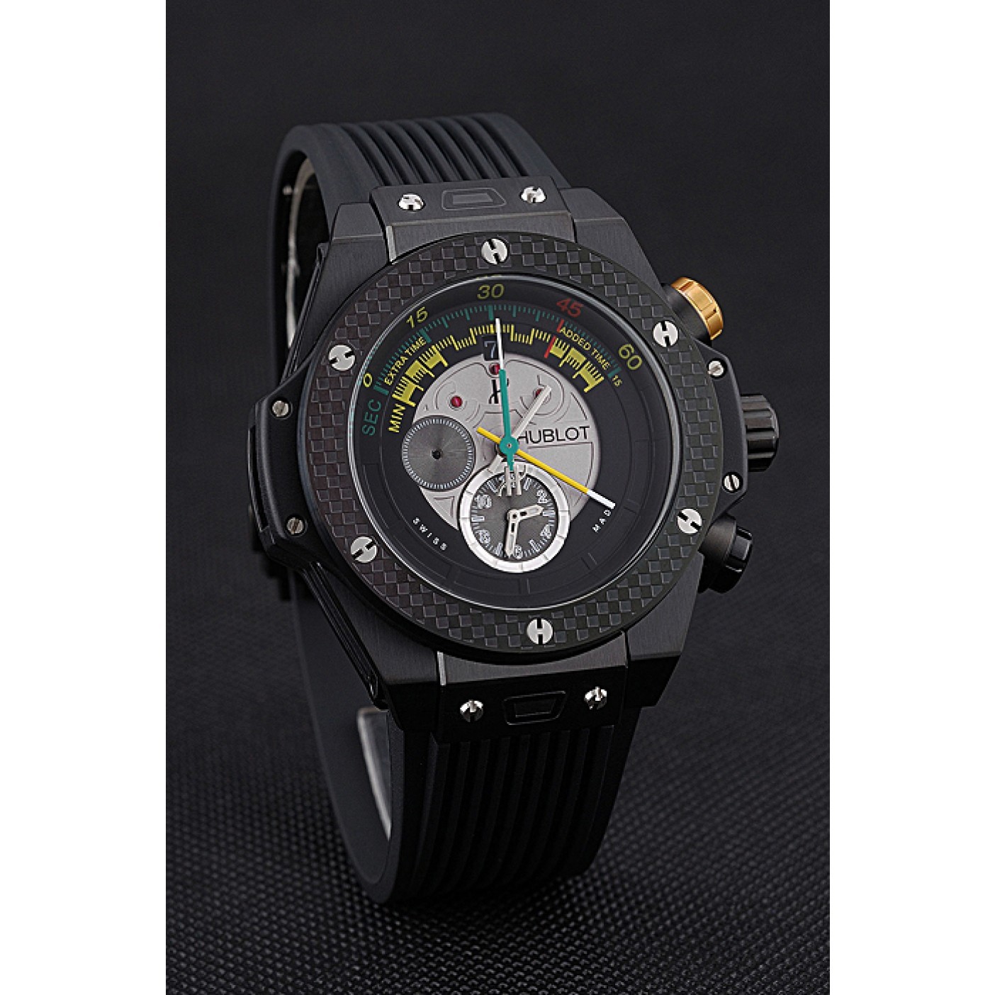 Hublot Big Bang Unico Bi-Retrograde Chrono King Black Steel Case Black Rubber Strap 622771