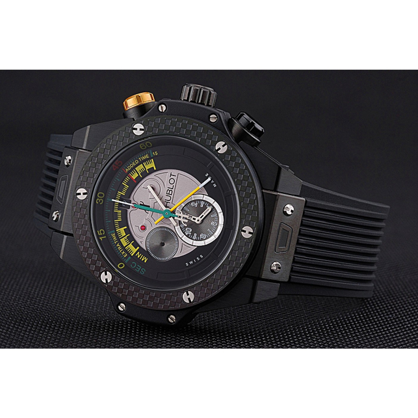 Hublot Big Bang Unico Bi-Retrograde Chrono King Black Steel Case Black Rubber Strap 622771