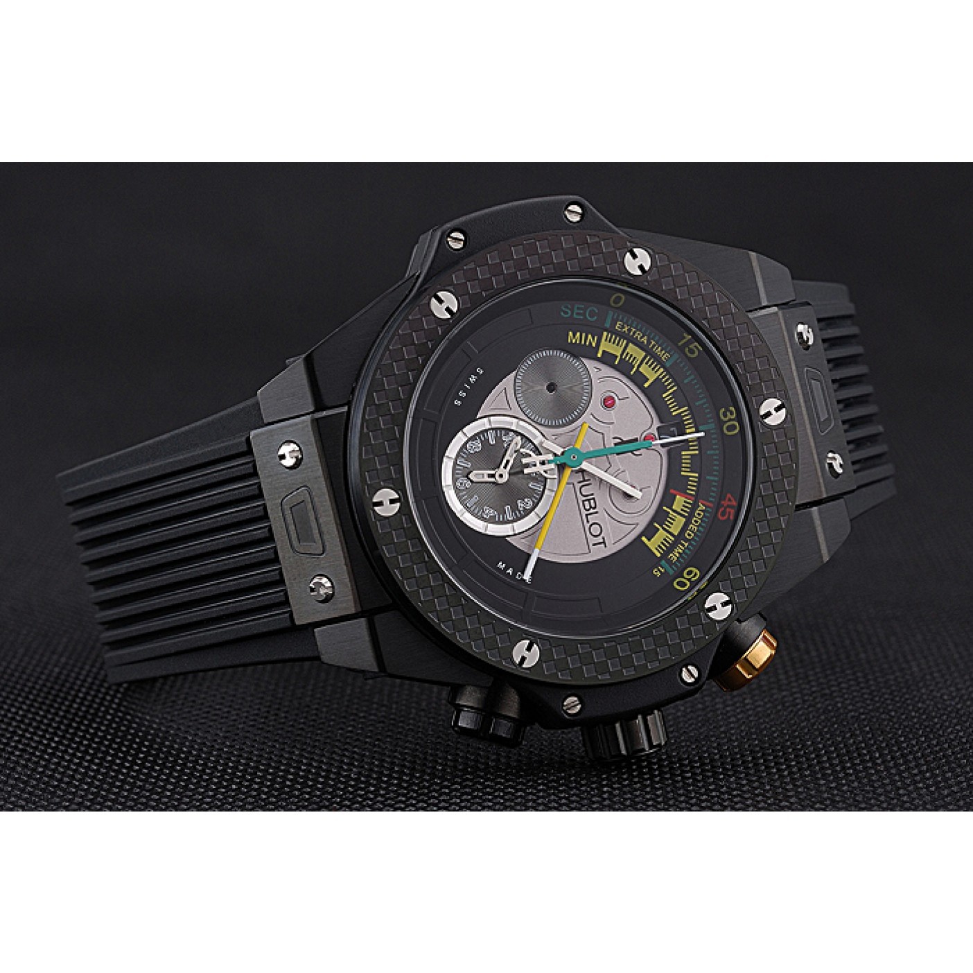 Hublot Big Bang Unico Bi-Retrograde Chrono King Black Steel Case Black Rubber Strap 622771