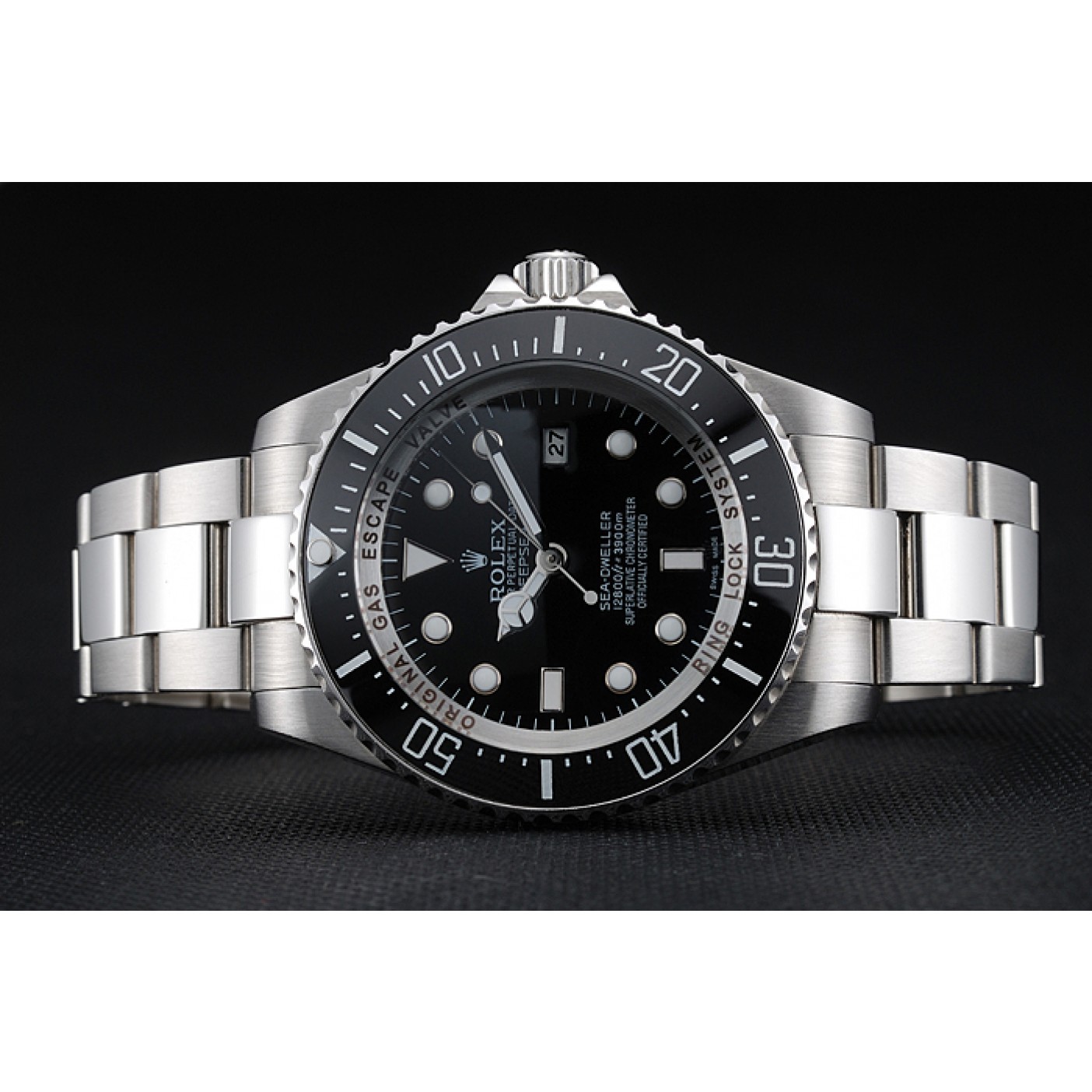 Rolex Sky Dweller Stainless Steel Bracelet Black Dial Watch