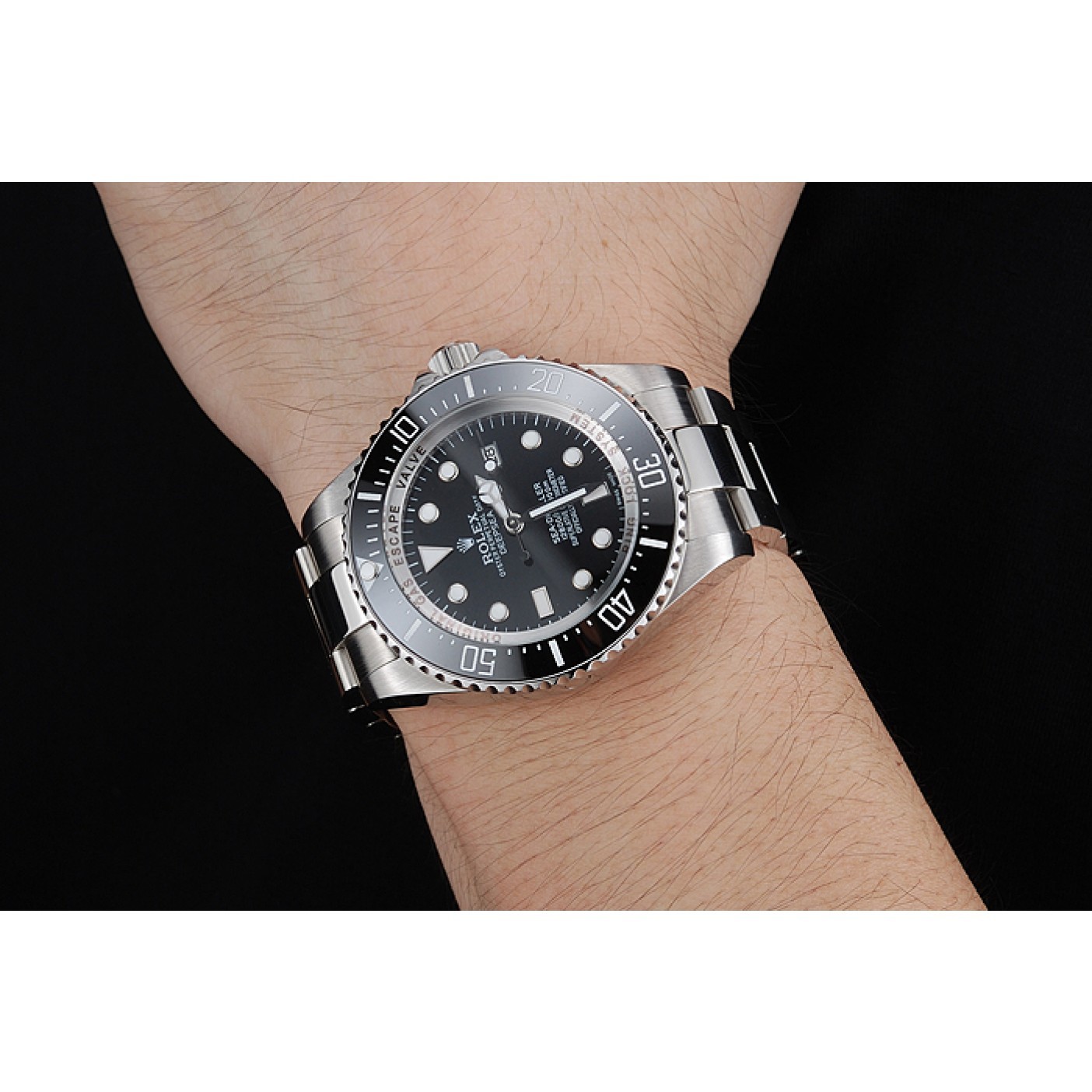 Cheap Rolex Sky Dweller Stainless Steel Bracelet Black Dial Watch