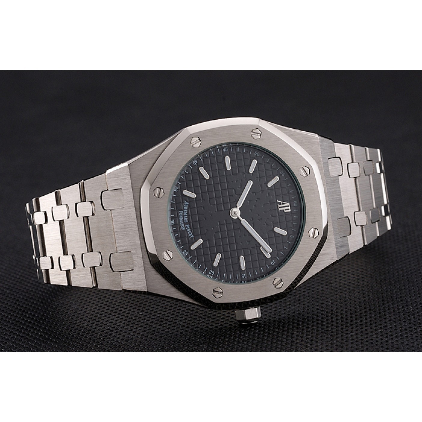 Audemars Piguet Royal Oak Fondation Black Dial Stainless Steel Case And Bracelet