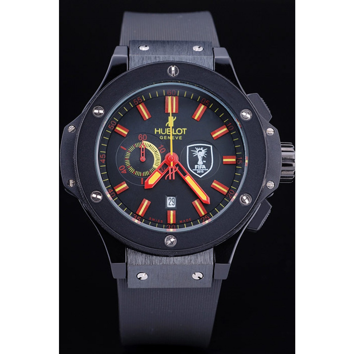 Hublot Limited Edition Ayrton Senna Black Dial Watch Red Hands