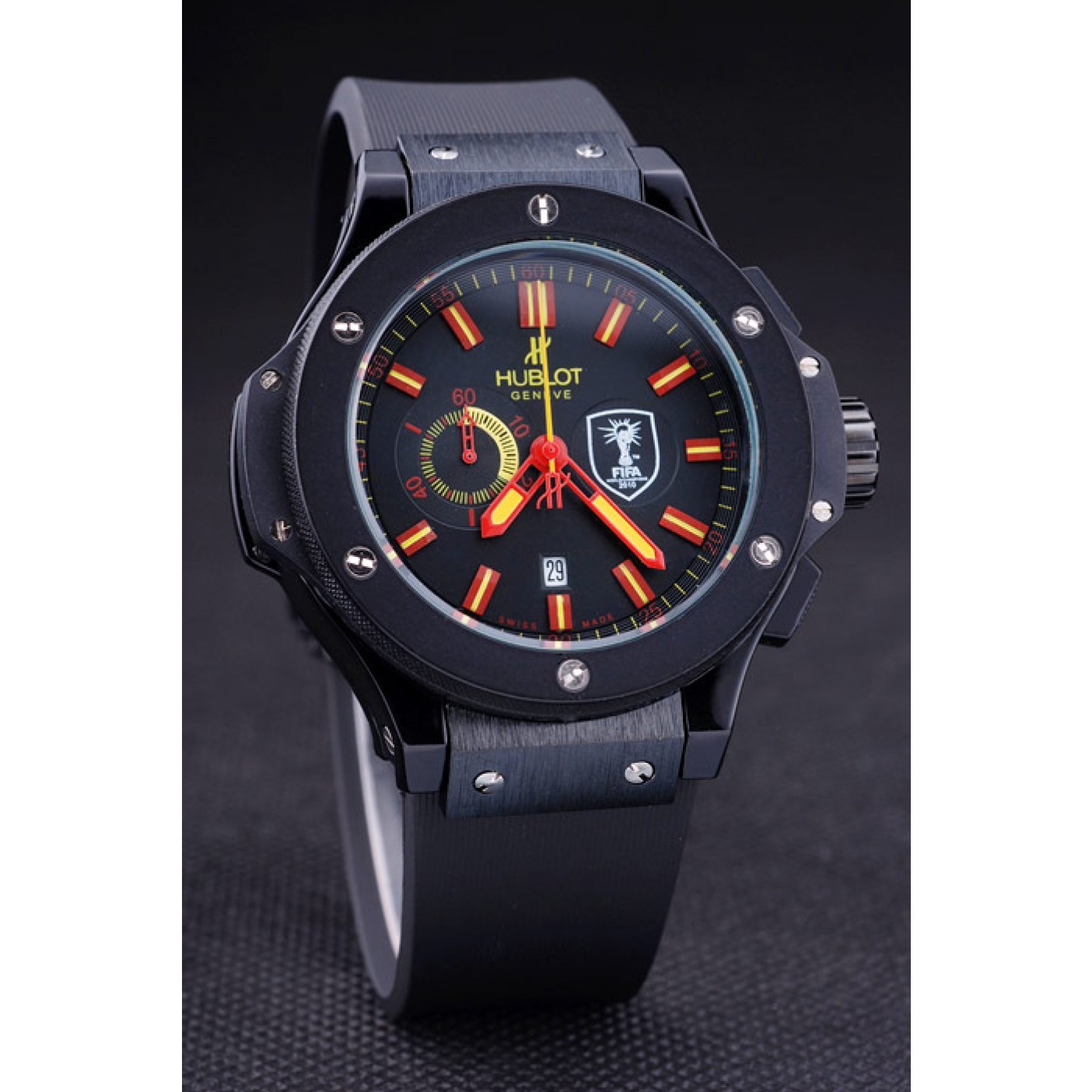 Hublot Limited Edition Ayrton Senna Black Dial Watch Red Hands