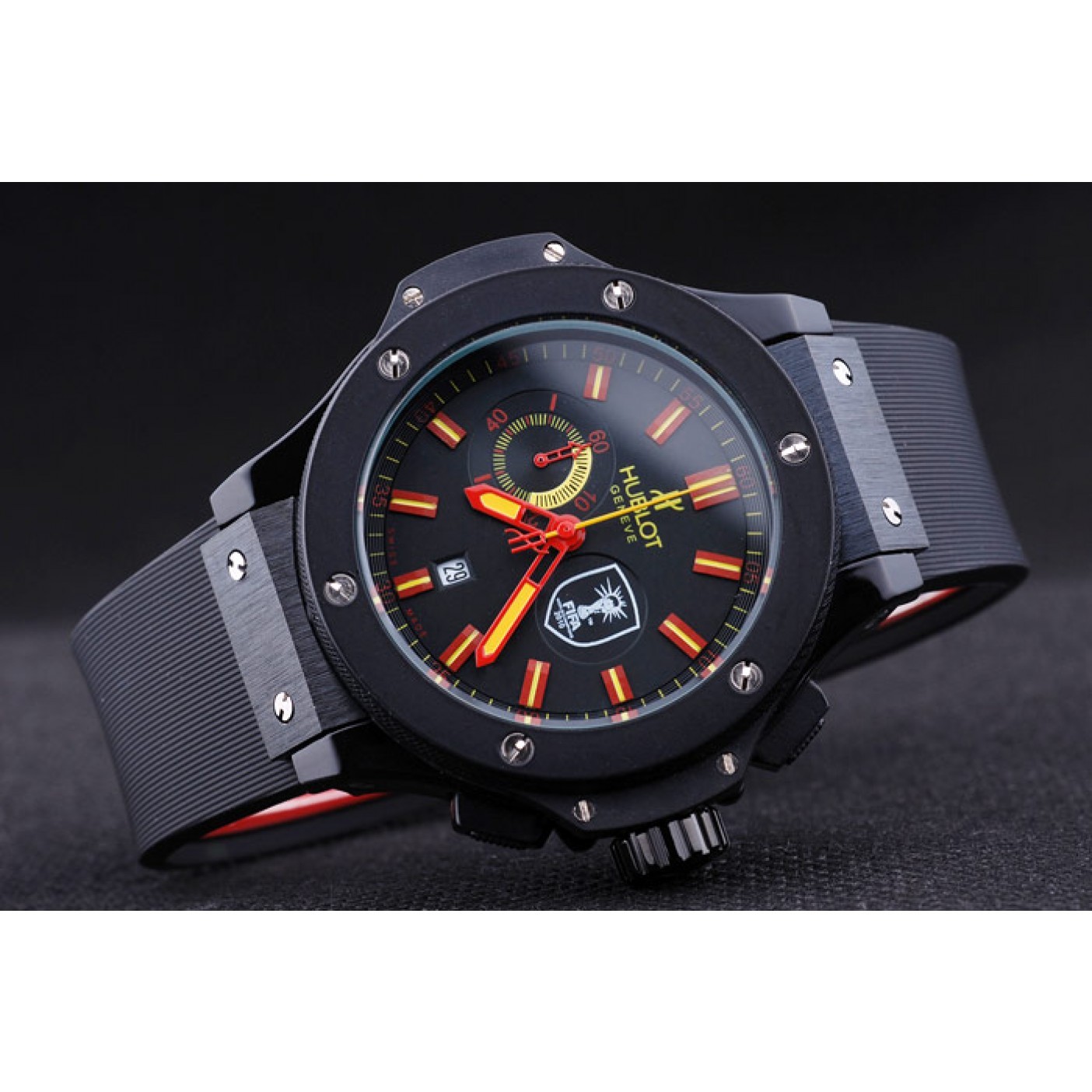 Hublot Limited Edition Ayrton Senna Black Dial Watch Red Hands