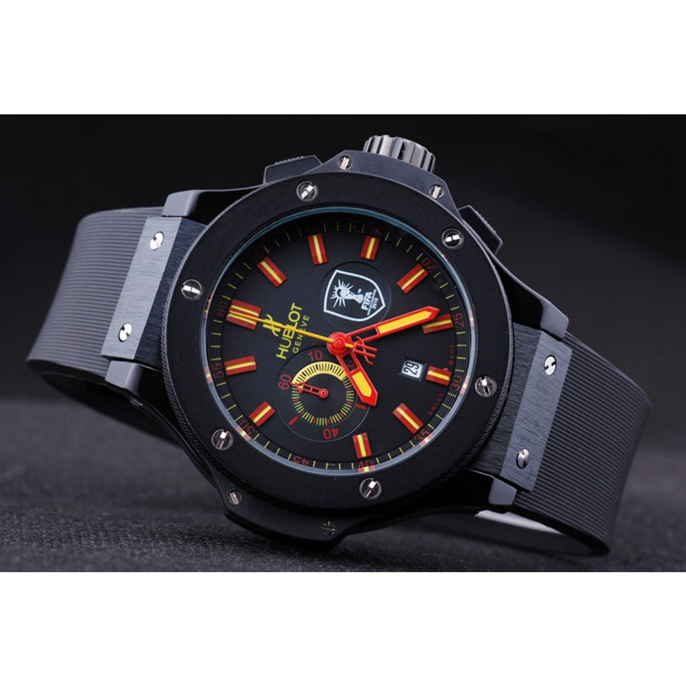 Hublot Limited Edition Ayrton Senna Black Dial Watch Red Hands