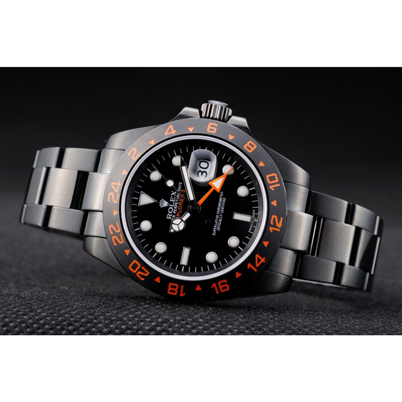 Rolex Swiss Explorer Black Ceramic Bezel Black Dial Watch 98240