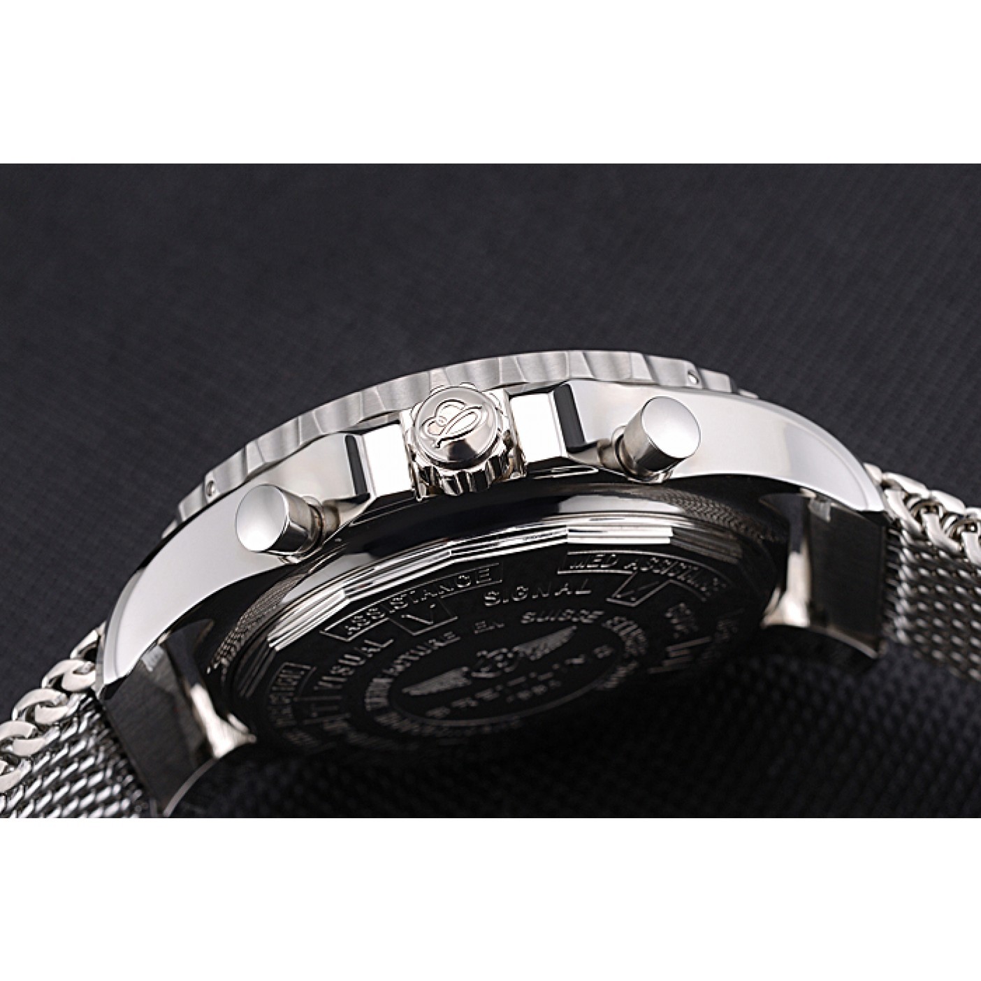 Swiss Breitling Professional Chronospace Black Dial Stainless Steel Case And Bracelet 622874