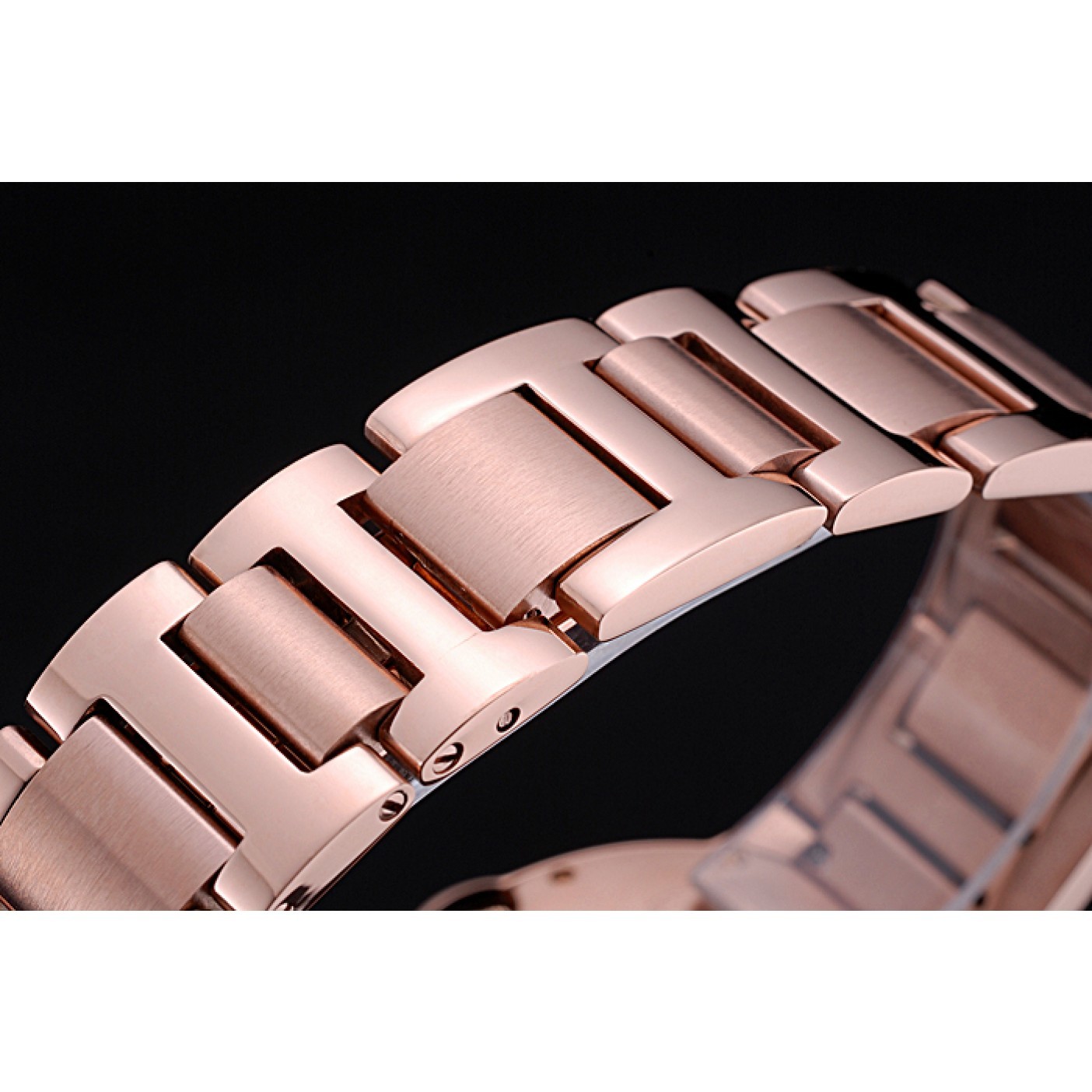 Swiss Cartier Ballon Bleu de Cartier Pink Diamond Dial Gold Bracelet 622556