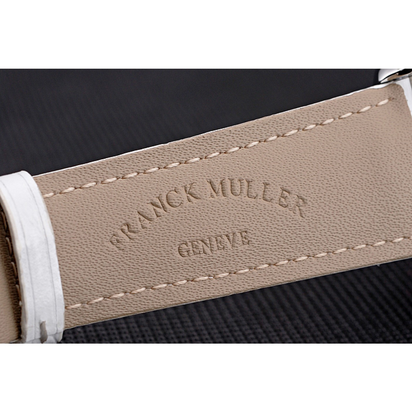 Franck Muller Casablanca White Croco Leather Strap White Dial 80281