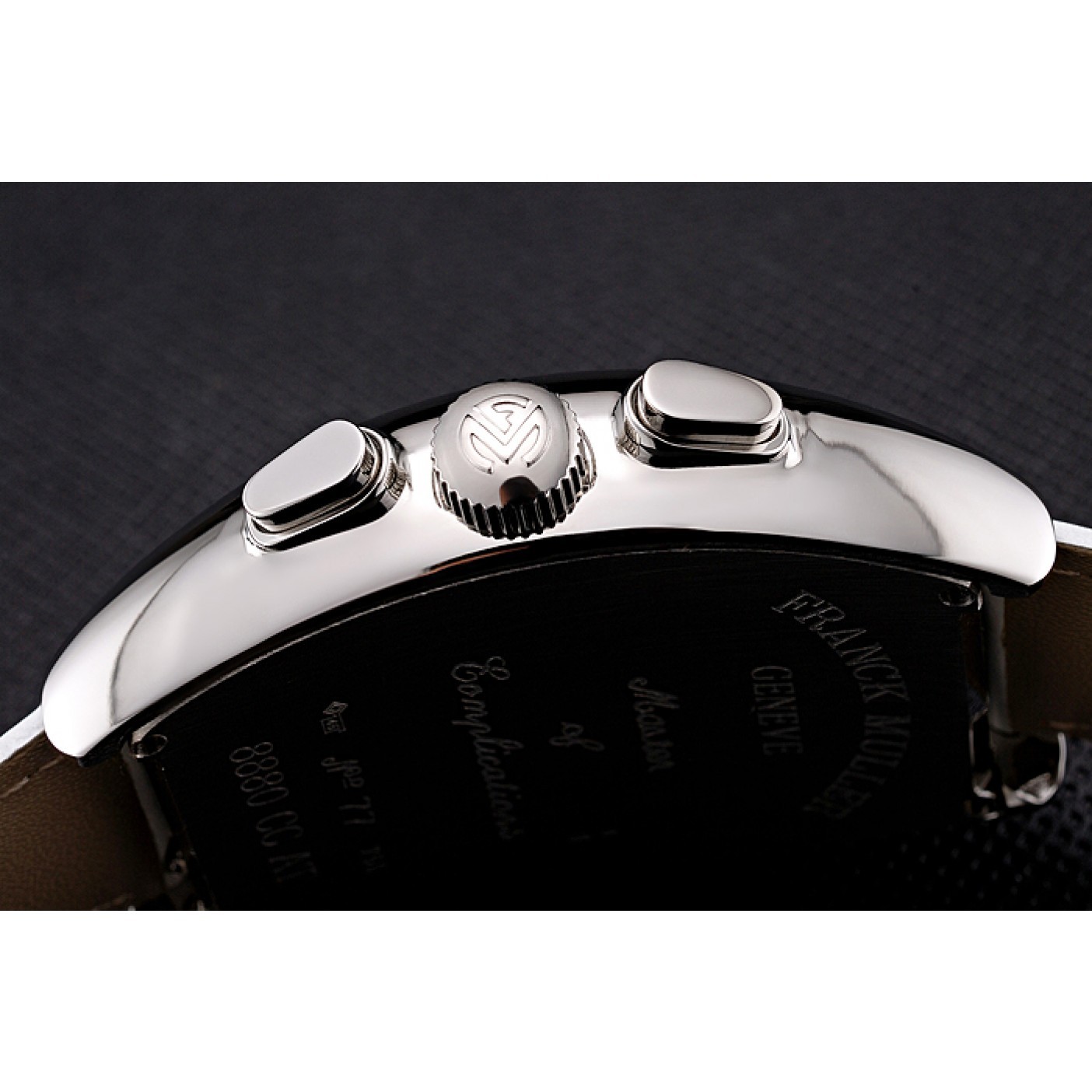 Franck Muller Casablanca White Croco Leather Strap White Dial 80281