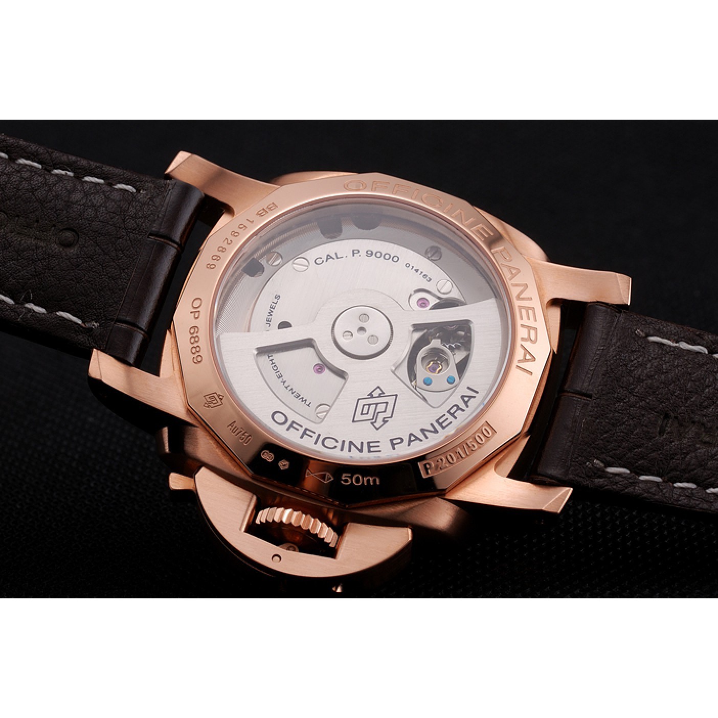 Swiss Panerai Luminor Marina 1950 3 Days Oro Rosso Brown Dial Rose Gold Case Brown Leather Strap