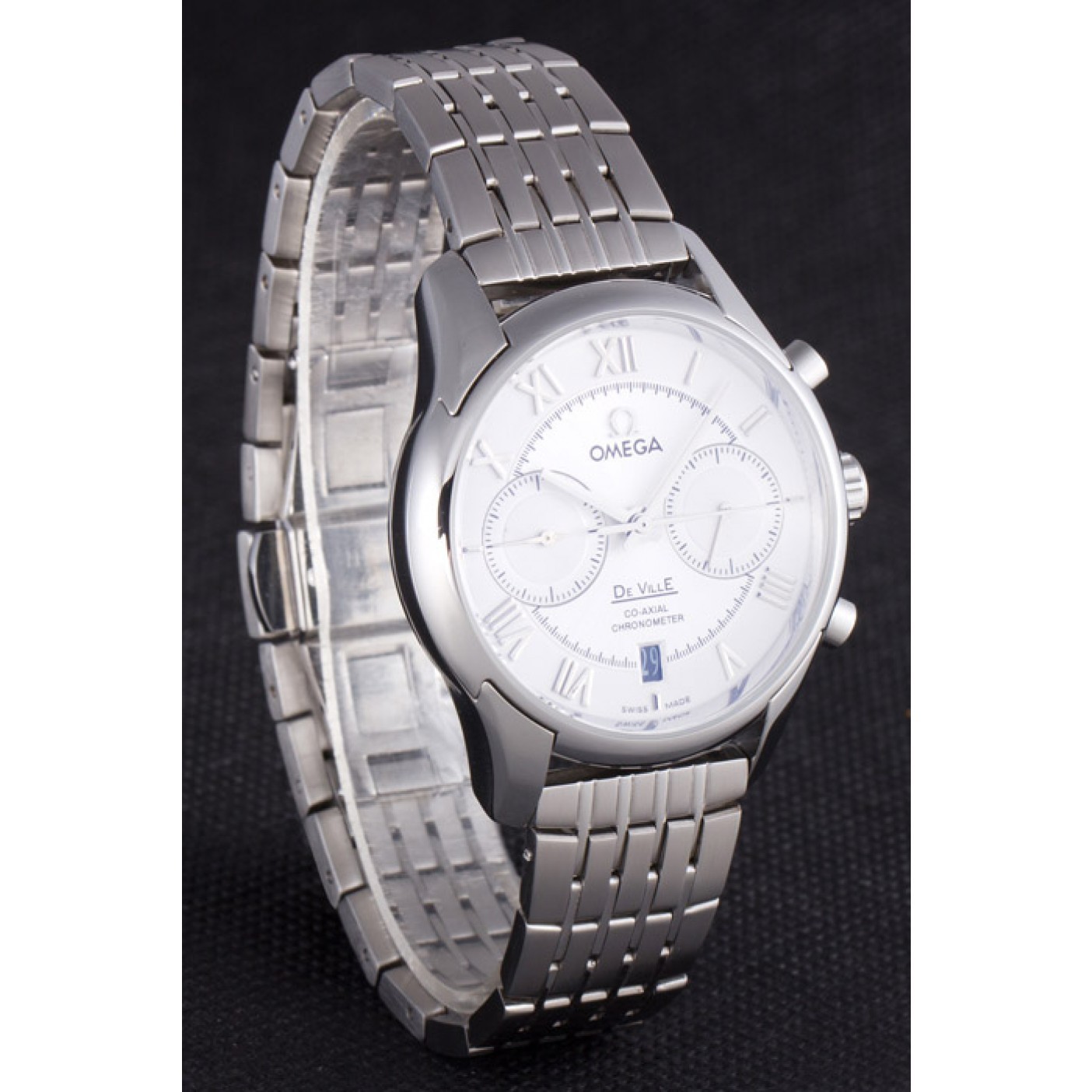 Omega DeVille Stainless Steel Links White Dial 621561